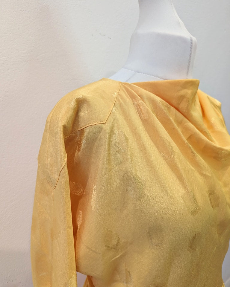 Vintage Dresses | 1980s Yellow Sunshine Midi Dress | Frock33