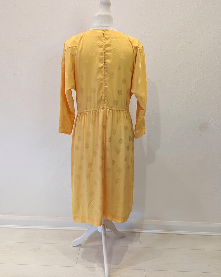 Vintage Dresses | 1980s Yellow Sunshine Midi Dress | Frock33